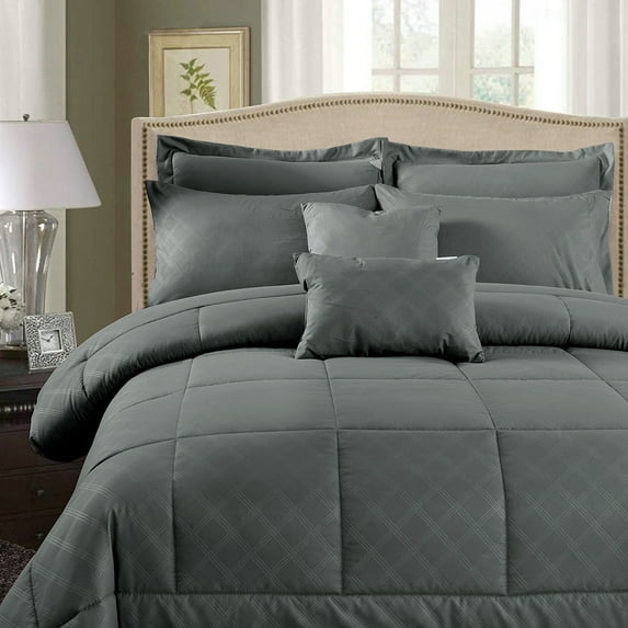 JML 10 Piece Comforter Set Bed In A Bag,King Size with Comforter, Sheet, Pillowcases & Shams