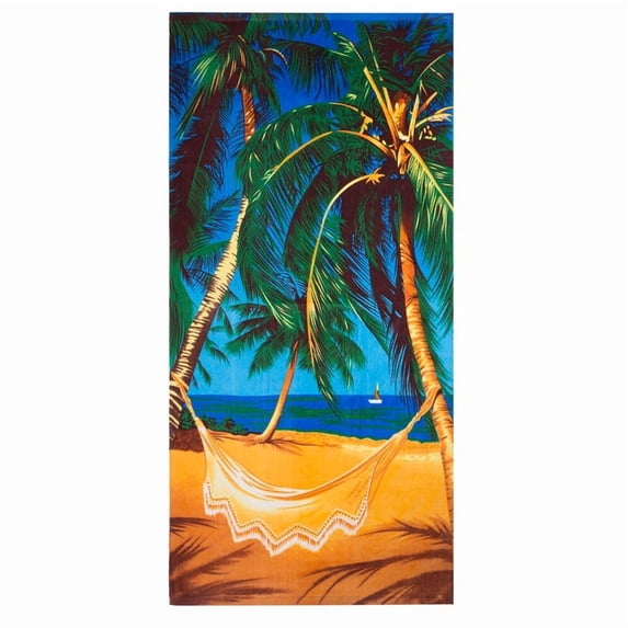 JML 100% Cotton Beach Towel,Soft & Quick-Dry Pool Towel,Perfect for Beach,Swimming,28"x58"