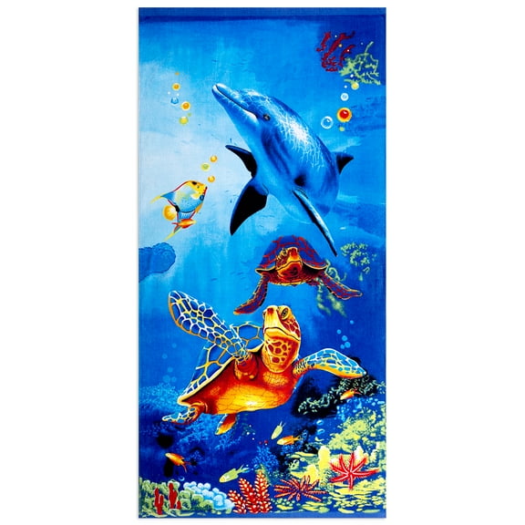 JML 100% Cotton Beach Towel,Soft & Quick-Dry Pool Towel,Perfect for Beach,Swimming,28"x58"