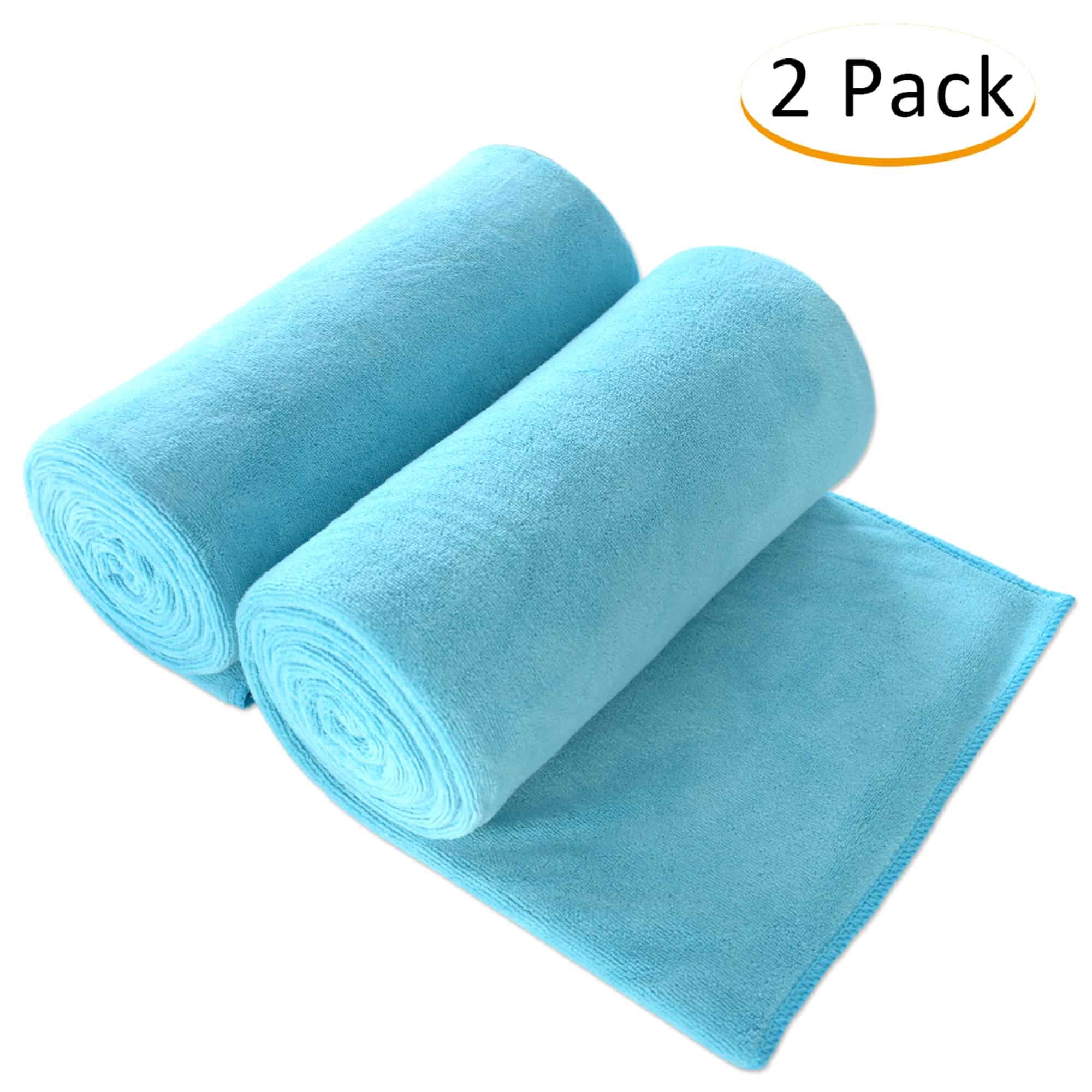JML 2 Pack Bath Towels 30 x 60 inches,Solid, Soft,Absortbent and Fast Drying Towels, Aquamarine
