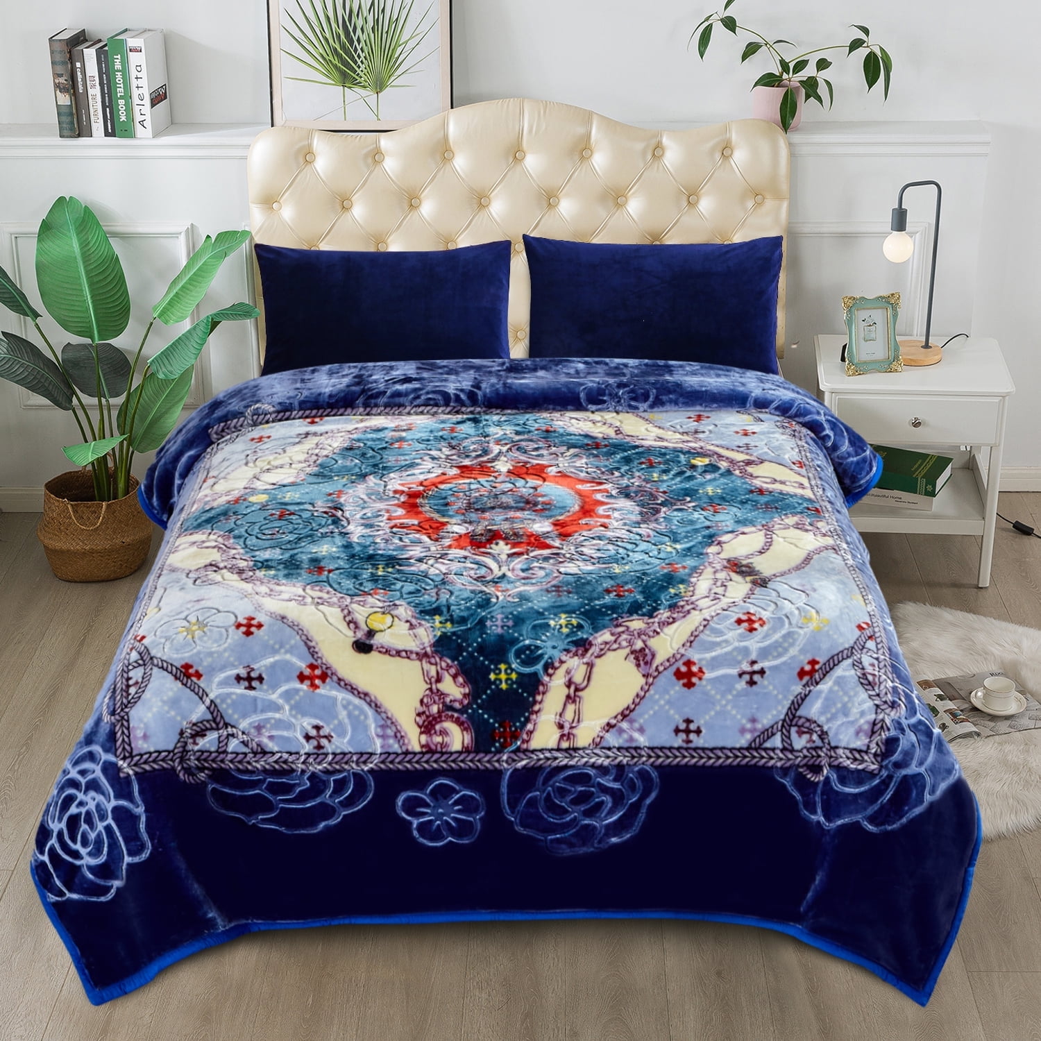 JML King Size Fleece Blanket - 9lb Heavy Korean Style Raschel Winter Blanket