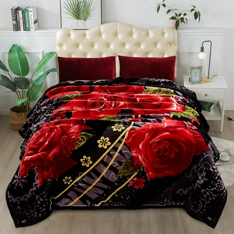 JML Luxury Embossed Mink Blanket – Korean Fleece Plush Throw, 85x95 Inches, 9lbs