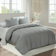 thumbnail image 1 of JML 3 Piece Duvet Cover and Sham Set - Premium Ultra-Soft - Wrinkle Resistant King, Gray, Solid Print, 1 of 6