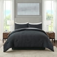 thumbnail image 1 of JML 3 Piece King Comforter Set, All Season Down Alternative Comforter, Black, 1 of 7