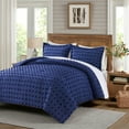 thumbnail image 1 of JML 3 Piece King Comforter Set With Pillow Shams, Microfiber Dot Comforter, Navy, 1 of 7
