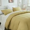 thumbnail image 1 of JML 3 Piece Luxury Soft Washed Brushed Microfiber Duvet Cover Set, Queen, Khaki, 1 of 6