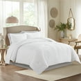 thumbnail image 1 of JML 3 Piece Queen Comforter Set With Pillow Shams, Microfiber Geometric Comforter, White, 1 of 7