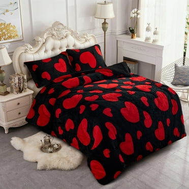 JML 3 Piece Queen Sherpa Fleece Bed Blanket Set,Heavy Thick Borrego Blanket 75"x83",5.7lb