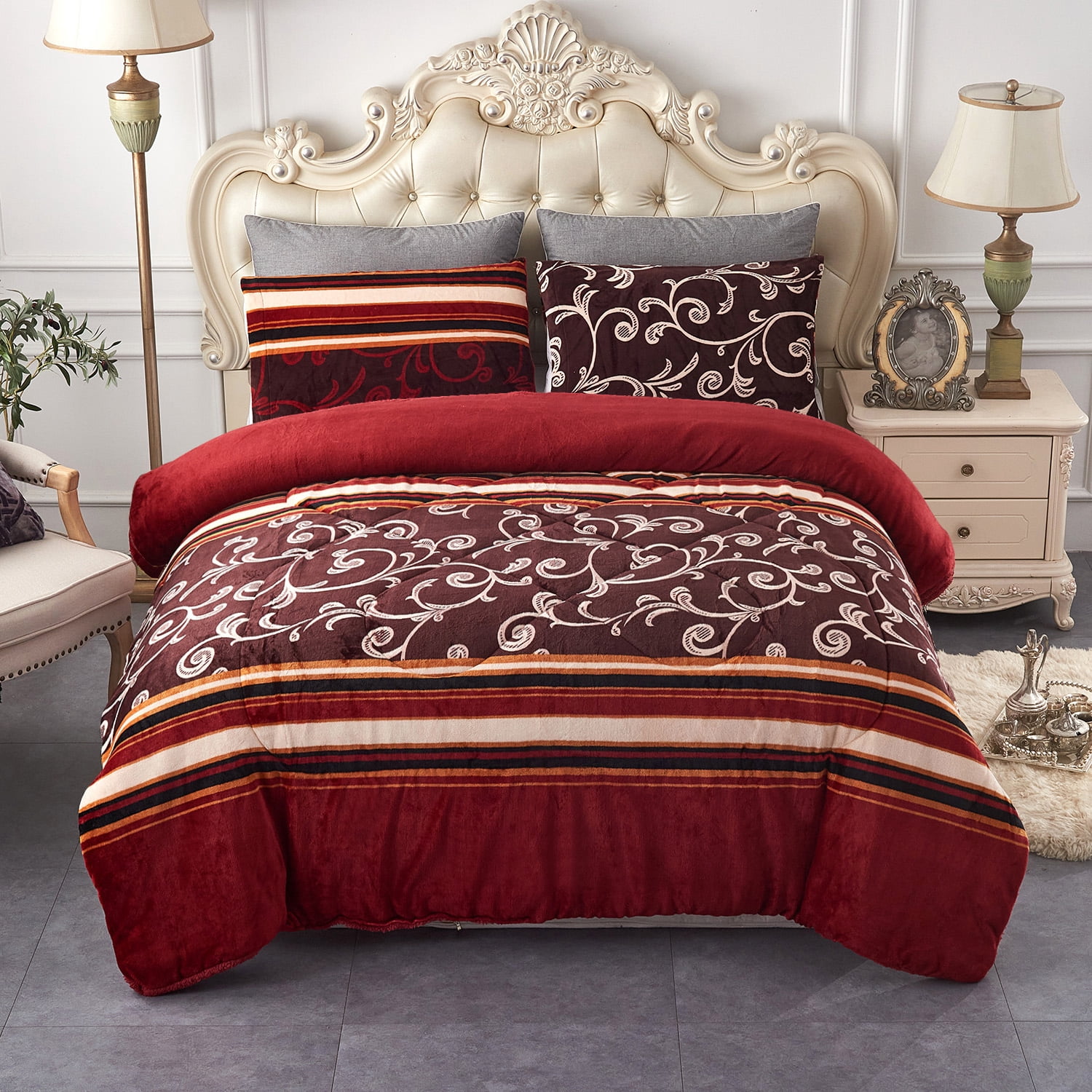 JML 3 Piece Queen Sherpa Fleece Bed Blanket,Winter Warm Heavy Blanket  75x83,5.7lb - Walmart.com