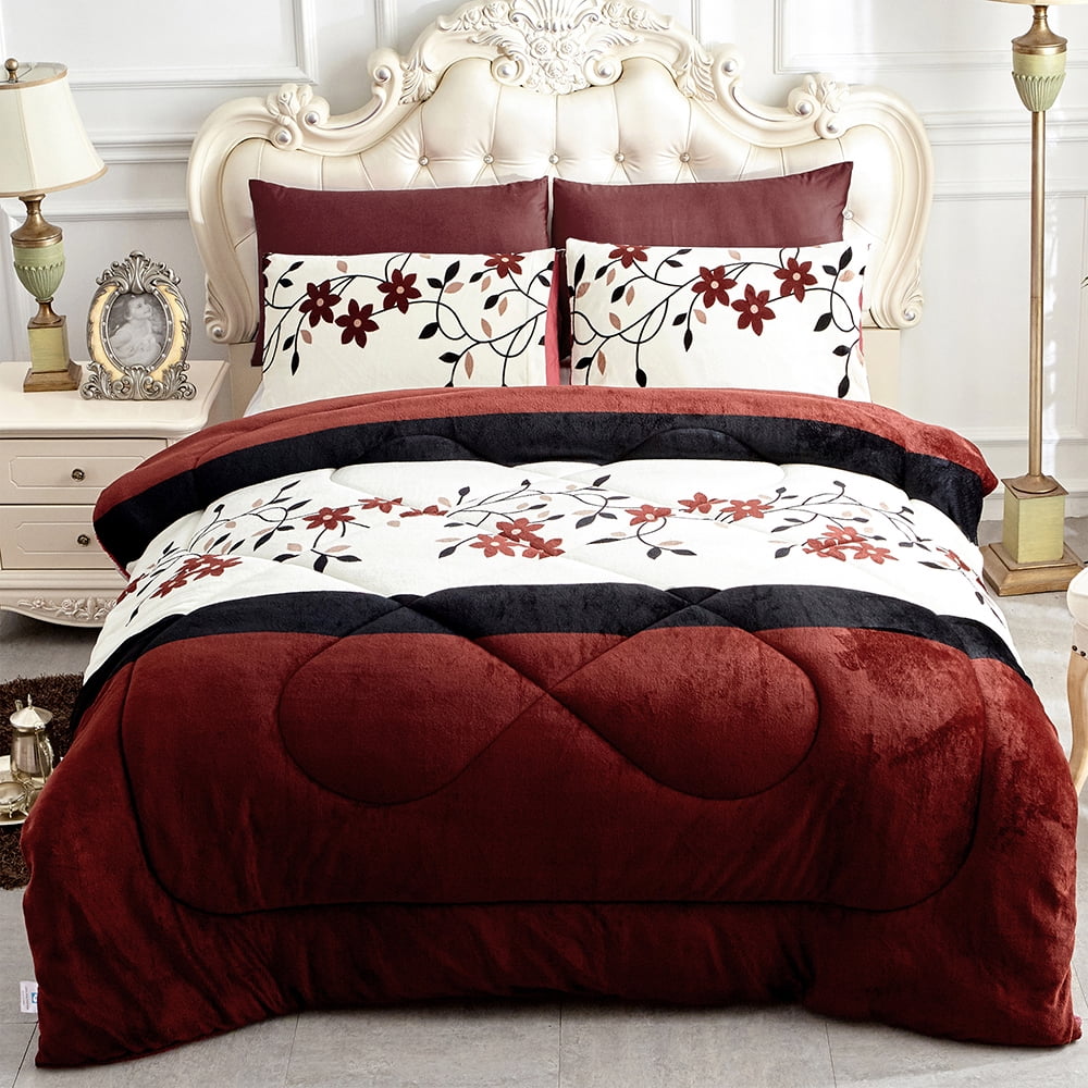 JML 3 Piece Queen Sherpa Fleece Bed Blanket,Winter Warm Heavy Blanket  75x83,5.7lb - Walmart.com