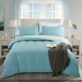 thumbnail image 1 of JML 3 Piece Queen Size Duvet Cover Set With Hidden Zipper Closure and Corner Ties,Soft Washed Microfiber,Grayish, 1 of 6