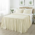 thumbnail image 1 of JML 3 Piece Ruffle Skirt Bedspread Set Queen Size,Gold Polka Dot Coverlet with 30" Drop, 1 of 6