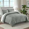 JML 3 Piece Tufted Comforter Set King,1 Comforter,2 Pillow Shams