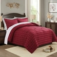 thumbnail image 1 of JML 3 Piece Tufted Comforter Set Queen With 2 Pillow Shams, Dot Pattern Comforter Set, 1 of 5