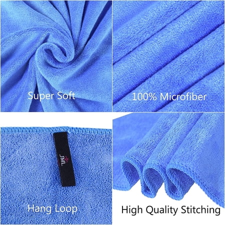 JML 30"x60" Bath Towels (Set of 2) Super Soft Absorbent Blue
