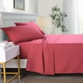 thumbnail image 1 of JML 4 Piece Bed Sheet Set Full, Burgundy, Soft Microfiber Bed Sheet, Wrinkle, Fade Resistant, 1 of 5