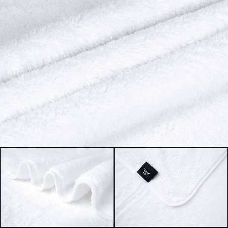 JML 6 Pack Plush Fleece Towel Set White 2 Pack 2-Piece