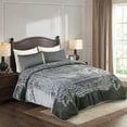 thumbnail image 1 of JML Adult King Heavy 1 Ply Thick Embossed Warm Bed Blanket 9Lb for Winter, 85"x95", Grey, 1 of 7