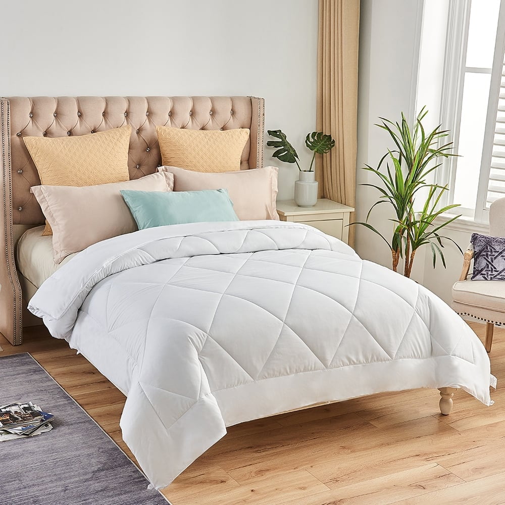 JML All-Season Down Alternative Comforter, Fluffy, Ultralsoft, White, Queen