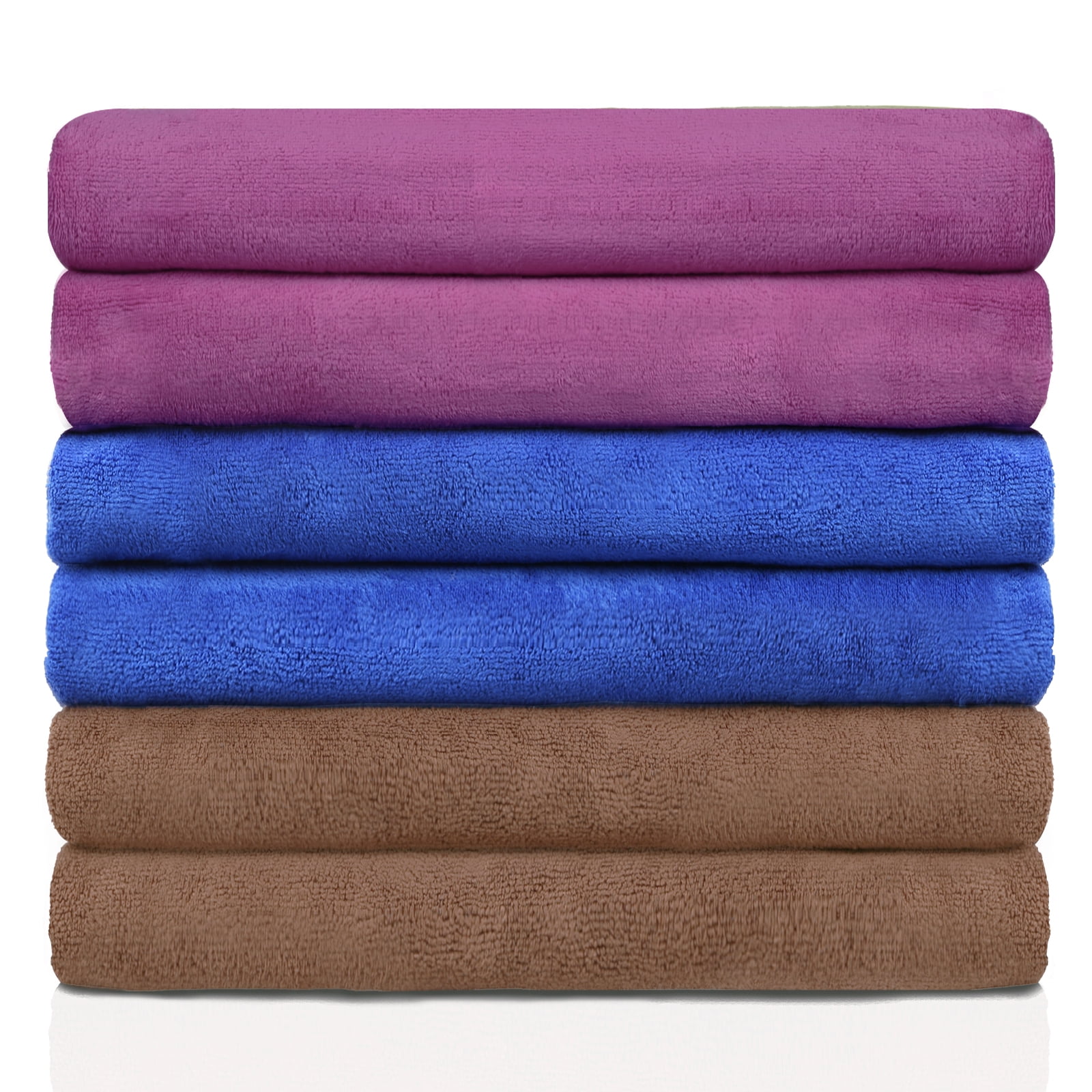 JML Bath Towel, Microfiber 6 Pack Towel Sets (27 x 55") - Extra ...