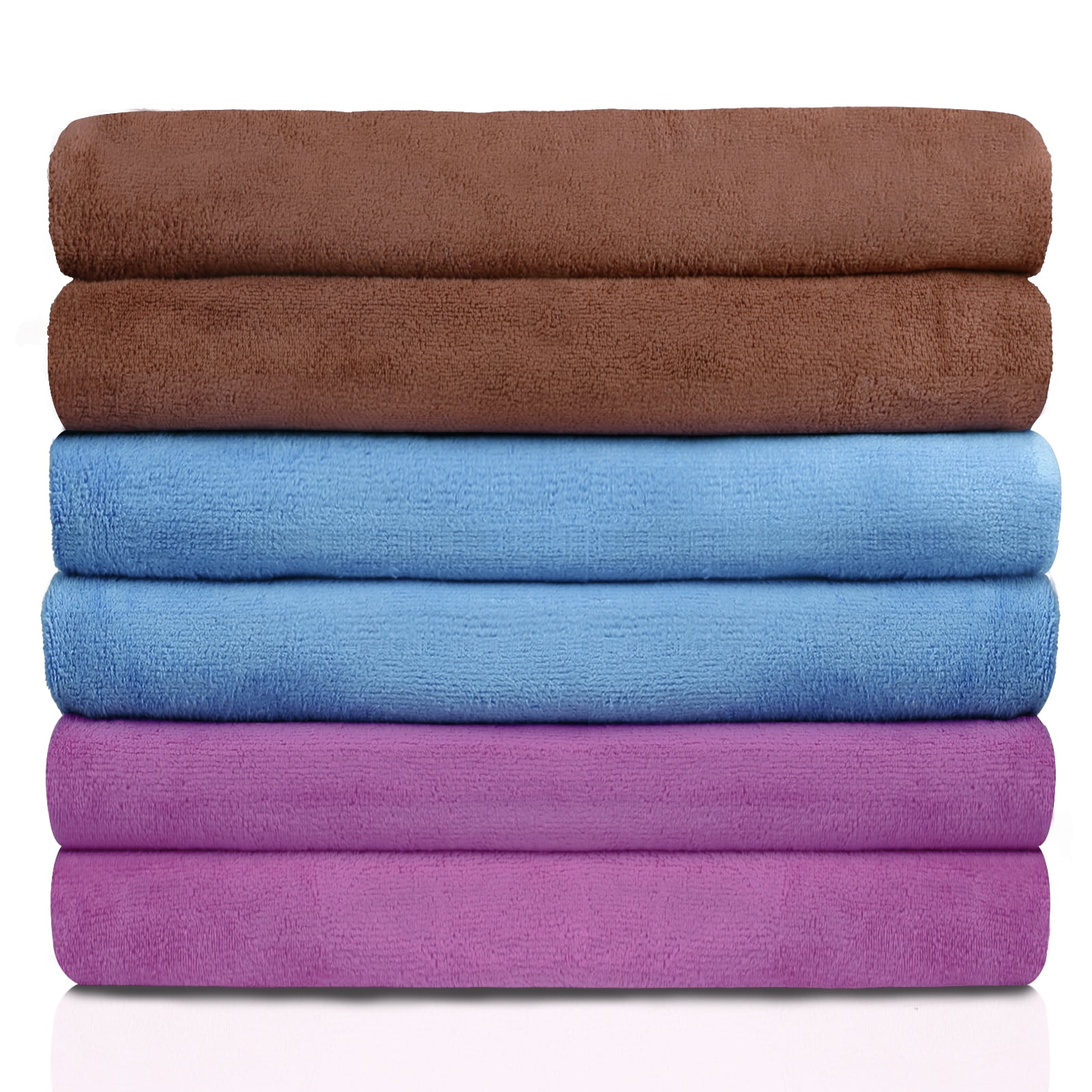 JML Bath Towel, Microfiber 6 Pack Towel Sets (27 x 55") Extra