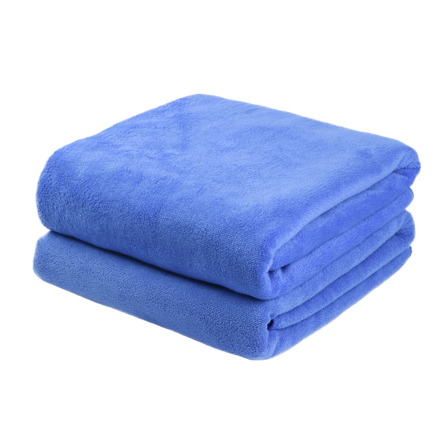 JML Bath Towel Set 2 Pack (30" x 60") - Extra Absorbent, Fast Drying, Blue Microfiber Towels