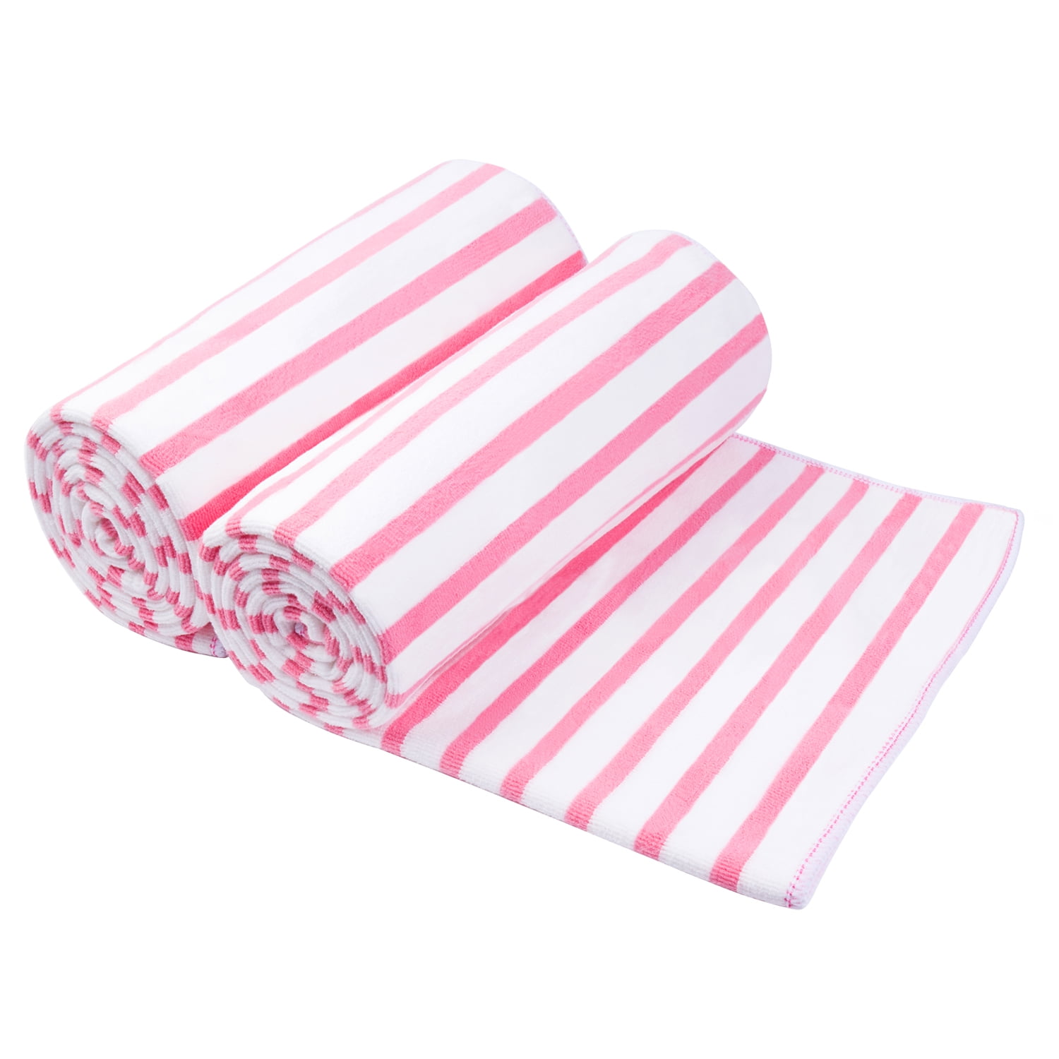 JML Bath Towel Set 2 Pack (30" x 60") - Extra Absorbent, Fast Drying, Pink Microfiber Towels