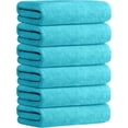 thumbnail image 1 of JML Bath Towels, Large Microfiber Bath Towels Set 6 Pack (30" x 60"), Lightweight & Soft Absorbent Bathroom Towels for Gym Yoga, Aquamarine, 1 of 6