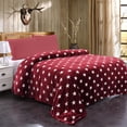 thumbnail image 1 of JML Bedding All Seasons Lightweight Cozy Flannel Plush Fleece Blanket for Bed Sofa,Beauty Pattern Printed,Queen, Red White Stars, 1 of 2