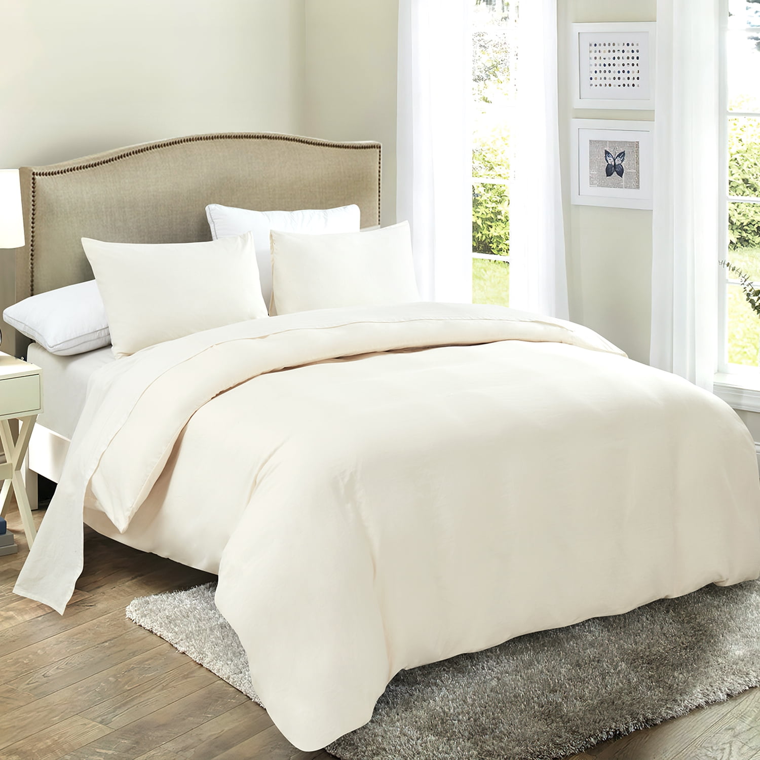 JML Bedding, Luxury 3 Piece Duvet Cover and Sham Set Premium Ultra