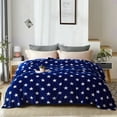 thumbnail image 1 of JML Blue, White, Multi-color Printed Polyester Reversible Bed Blanket Queen, 1 of 6