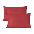 thumbnail image 1 of JML Brushed Microfiber Pillowcases Queen Set of 2, Soft and Cozy, Wrinkle, Fade, Stain Resistant, 20"x 30", Burgundy, 1 of 5