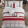 thumbnail image 1 of JML Cal King Comforter Set 7 piece,Soft Microfiber Embroidery Design Comforter Bed in A Bag, 1 of 5