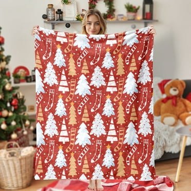 JML Christmas Blanket, Soft Throw Blanket, 30"x40", Lightweight Plush Holiday Blanket for Home Decor, Christmas Gifts for Adults and Couples
