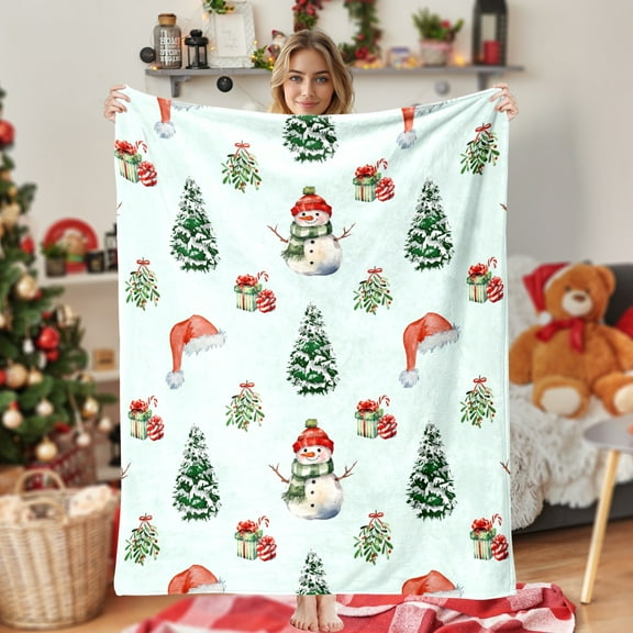 JML Christmas Blanket, Soft Throw Blanket, 40"x50", Lightweight Plush Holiday Blanket for Home Decor, Christmas Gifts for Adults and Couples