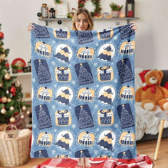 JML Christmas Blanket, Soft Throw Blanket, 50"x60", Lightweight Plush Holiday Blanket for Home Decor, Christmas Gifts for Adults and Couples