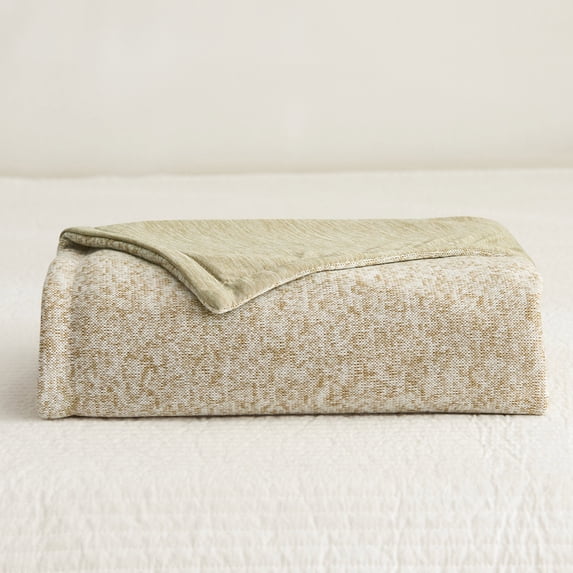 JML Cooling Blanket, Soft & Breathable Micro Knit Reversible Side Throw Blanket, Khaki