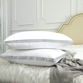 JML Cotton Pillows for Sleeping King 2 Pack,Overstuffed Gusseted Bed Pillows,(20"x36")