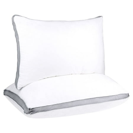 JML Cotton Queen Size Bed Pillow Set Of 2, Hypoallergenic Down Alternative Pillow