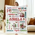 thumbnail image 1 of JML Custom Christmas Blanket with Text, Personalized Soft Throw Blanket, Customized Memorial Gifts for Christmas Holiday - Made in USA, Fast Shipping, 1 of 5