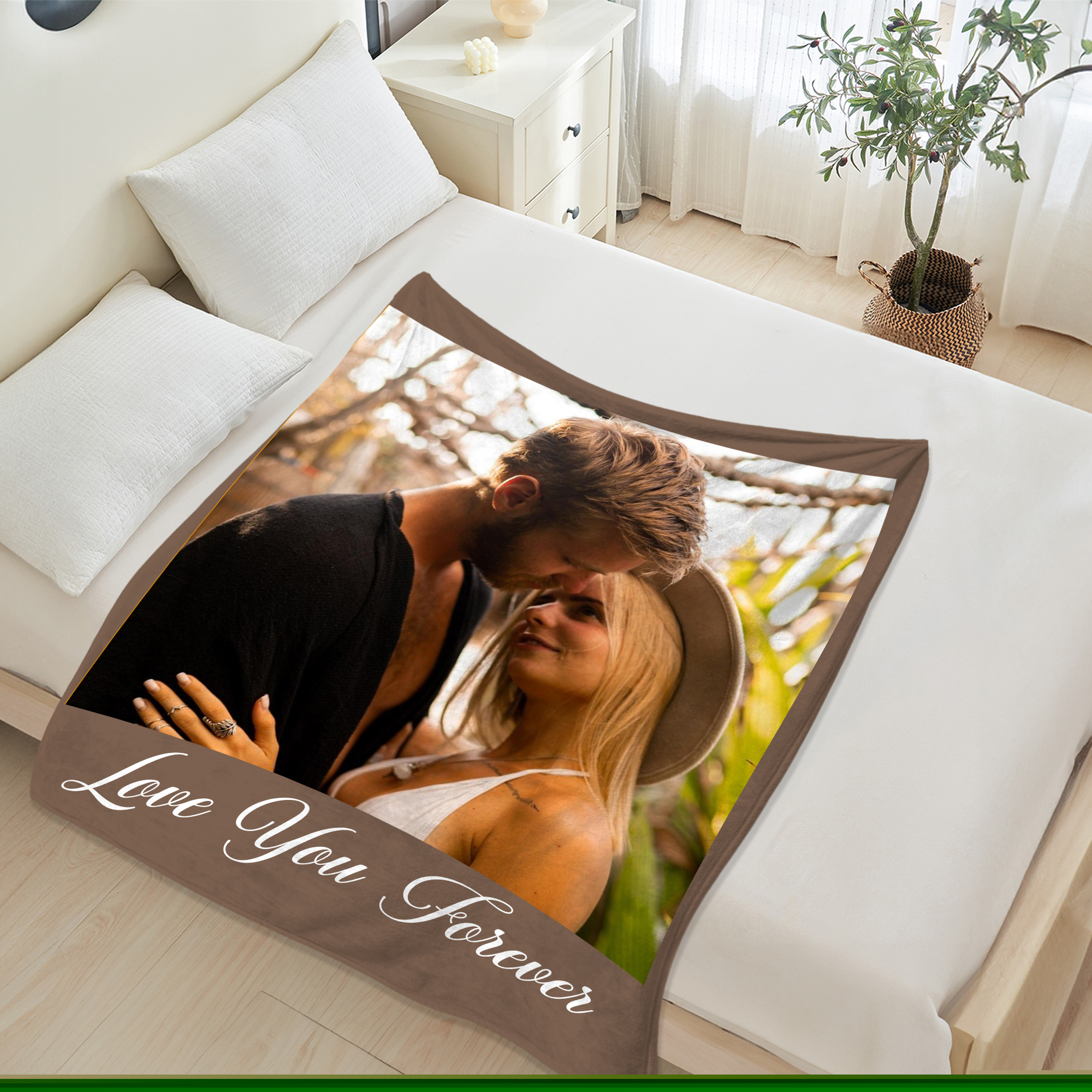 thumbnail image 1 of Custom Blanket with Photos, Personalized Text Customized Blanket for Valentine's Day, Gift for Father Mother's Day, Christmas,30"x40", 1 of 6