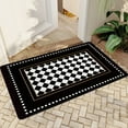 thumbnail image 1 of JML Doormat, Non-Slip Indoor Outdoor Rug Mats for Porch Entry Way, Floor Mat for Bathroom/Kitchen, (16"x24") - Checkered Pattern with Frame, 1 of 6
