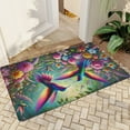 thumbnail image 1 of JML Doormat, Non-Slip Indoor Outdoor Rug Mats for Porch Entry Way, Floor Mat for Bathroom/Kitchen, (20"x32") - Hummingbirds and Flowers, 1 of 6