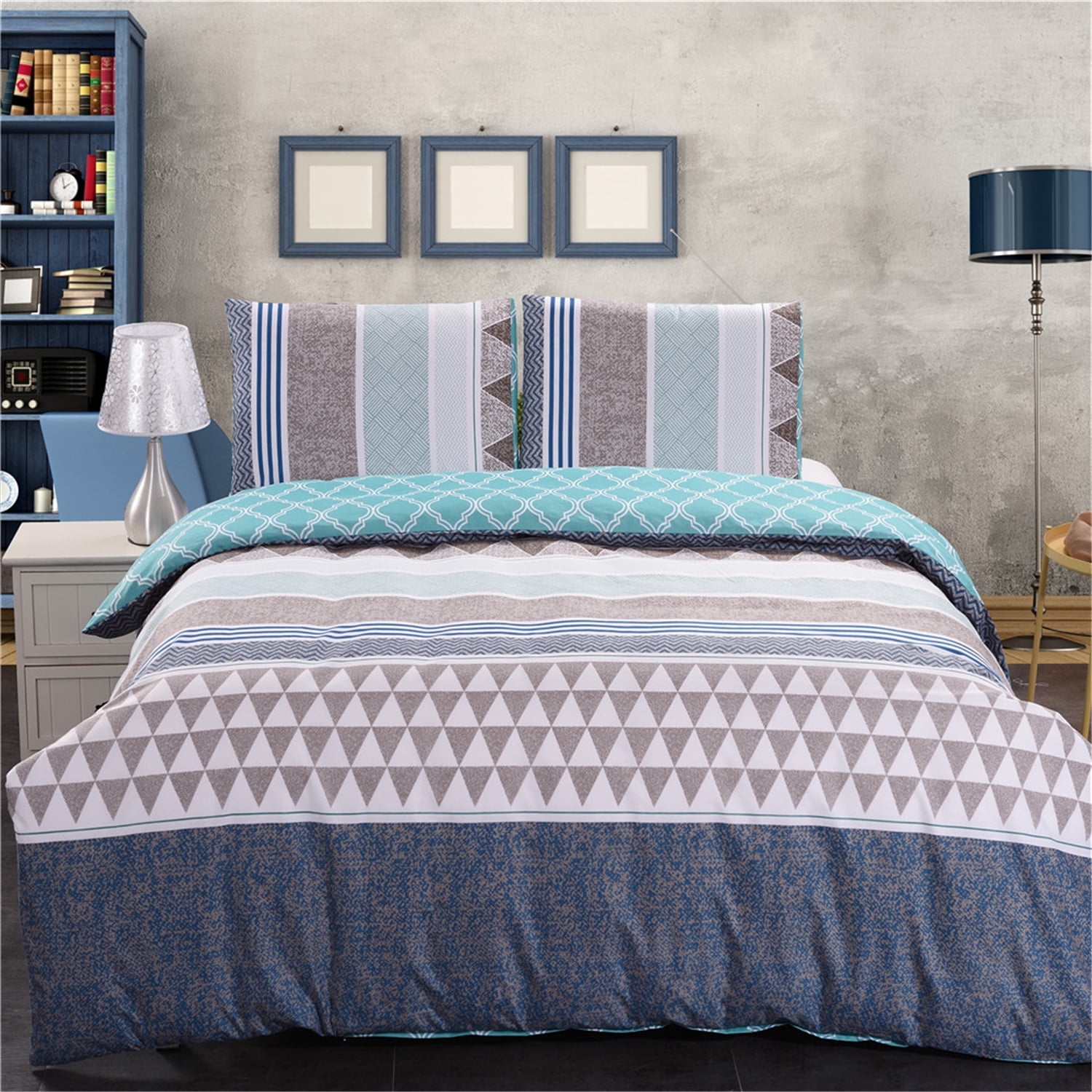 JML Duvet Cover Set King 3 Piece - Comforter Cover with Zipper Closure and 2 Pillowcases