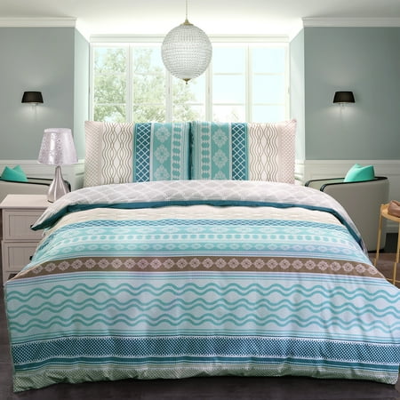 JML Duvet Cover Set Queen 3 Piece - Comforter Cover with Zipper Closure and 2 Pillowcases