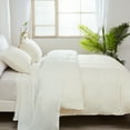 thumbnail image 1 of JML Duvet Set 3-Piece Washed Microfiber Comforter Cover & 2 Pillowcases, Ivory King, Solid Print, 1 of 5