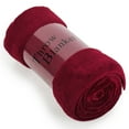 thumbnail image 1 of JML Fleece Throw Blanket Soft Cozy Plush Nap Blanket,50"x60", Burgundy, 1 of 7