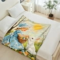 thumbnail image 1 of JML Fleece Throw Blanket for Easter - Soft Rabbit & Eggs Printed Throw Blanket, Fuzzy Blankets & Throws 40x50 Inches, 1 of 4
