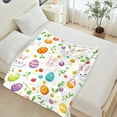 thumbnail image 1 of JML Fleece Throw Blanket for Easter - Soft Rabbit & Eggs Printed Throw Blanket, Fuzzy Blankets & Throws 50x60 Inches, 1 of 4