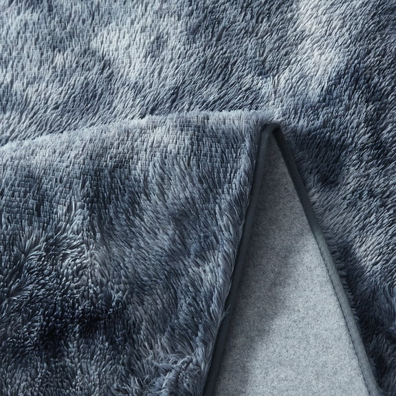 JML Fluffy Shag Rugs for Living Room Large Carpet Plush Area Rugs for Bedroom Grey 4' x 6' 4' x 6'